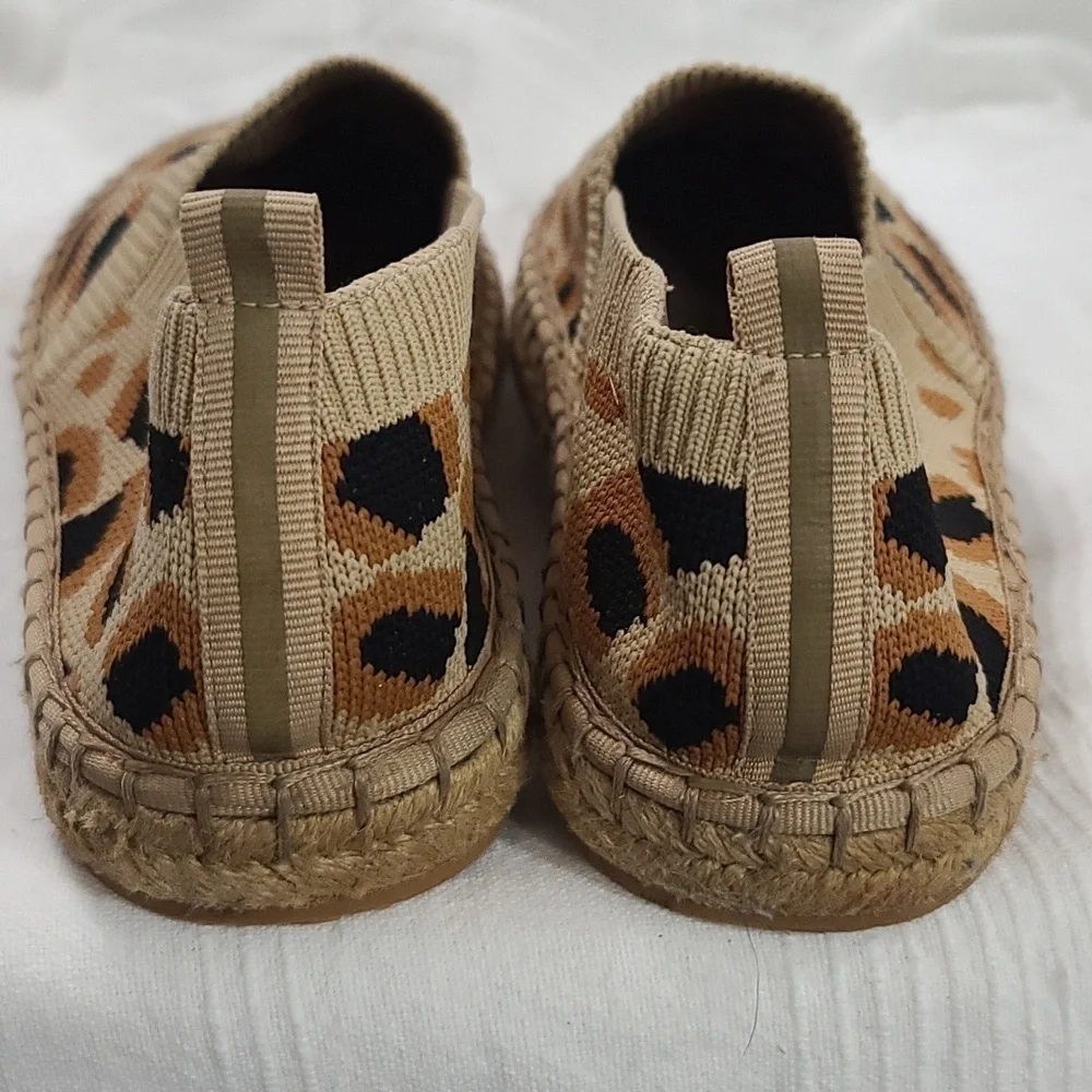 Deltan Womens Espadrille Loafers Shoes‎ Cheetah Design Size 7 EUC